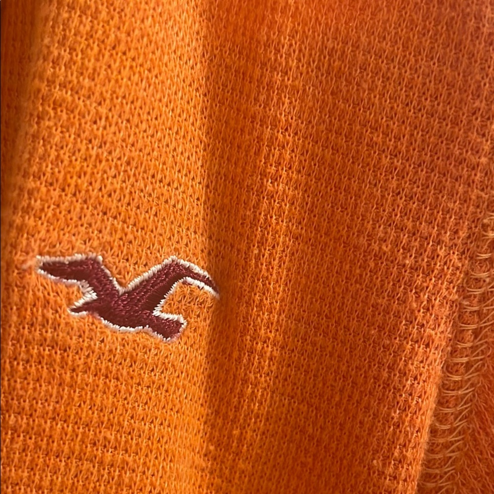 Hollister Orange Hoodie Sweatshirt - Picture 3 of 4